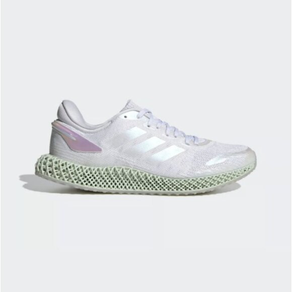 Adidas x Parley 4D Run 1.0 LTD White Iridescent Running Shoes Women Size 6 - Picture 1 of 7
